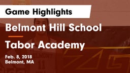 Belmont Hill School vs Tabor Academy  Game Highlights - Feb. 8, 2018