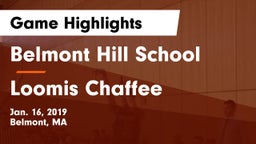 Belmont Hill School vs Loomis Chaffee Game Highlights - Jan. 16, 2019