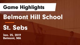 Belmont Hill School vs St. Sebs Game Highlights - Jan. 25, 2019