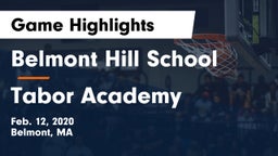 Belmont Hill School vs Tabor Academy  Game Highlights - Feb. 12, 2020