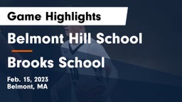 Belmont Hill School vs Brooks School Game Highlights - Feb. 15, 2023