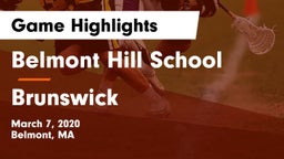 Belmont Hill School vs Brunswick Game Highlights - March 7, 2020