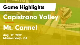 Capistrano Valley  vs Mt. Carmel  Game Highlights - Aug. 19, 2022