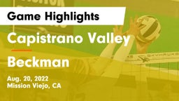 Capistrano Valley  vs Beckman  Game Highlights - Aug. 20, 2022