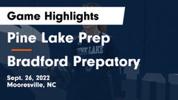 Pine Lake Prep  vs Bradford Prepatory  Game Highlights - Sept. 26, 2022