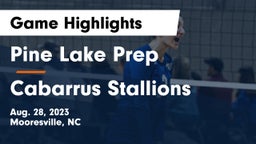 Pine Lake Prep  vs Cabarrus Stallions Game Highlights - Aug. 28, 2023