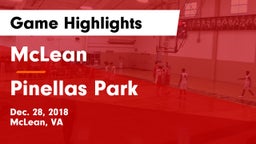 McLean  vs Pinellas Park  Game Highlights - Dec. 28, 2018