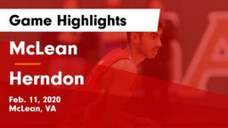 McLean  vs Herndon  Game Highlights - Feb. 11, 2020