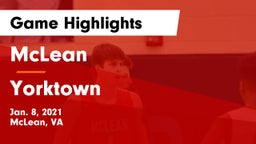 McLean  vs Yorktown  Game Highlights - Jan. 8, 2021