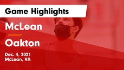 McLean  vs Oakton  Game Highlights - Dec. 4, 2021