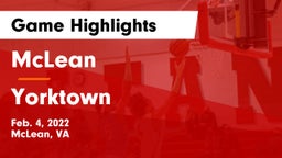 McLean  vs Yorktown  Game Highlights - Feb. 4, 2022