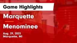 Marquette  vs Menominee  Game Highlights - Aug. 29, 2023