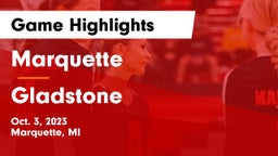 Marquette  vs Gladstone  Game Highlights - Oct. 3, 2023