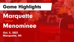 Marquette  vs Menominee  Game Highlights - Oct. 5, 2023