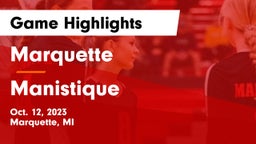 Marquette  vs Manistique Game Highlights - Oct. 12, 2023