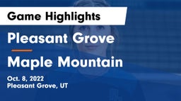 Pleasant Grove  vs Maple Mountain  Game Highlights - Oct. 8, 2022
