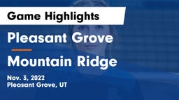 Pleasant Grove  vs Mountain Ridge  Game Highlights - Nov. 3, 2022