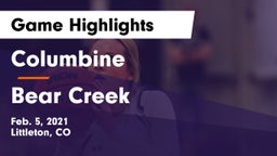 Columbine  vs Bear Creek  Game Highlights - Feb. 5, 2021