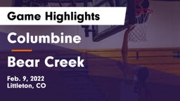 Columbine  vs Bear Creek  Game Highlights - Feb. 9, 2022