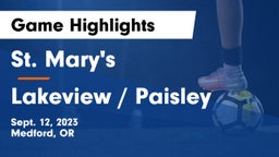 St. Mary's  vs Lakeview / Paisley Game Highlights - Sept. 12, 2023