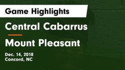 Central Cabarrus  vs Mount Pleasant  Game Highlights - Dec. 14, 2018