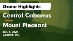 Central Cabarrus  vs Mount Pleasant  Game Highlights - Jan. 3, 2020