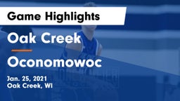 Oak Creek  vs Oconomowoc  Game Highlights - Jan. 25, 2021