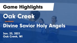 Oak Creek  vs Divine Savior Holy Angels Game Highlights - Jan. 23, 2021