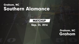 Matchup: Southern Alamance vs. Graham  2016