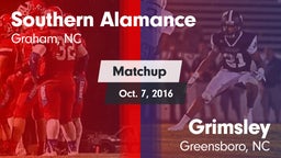 Matchup: Southern Alamance vs. Grimsley  2016