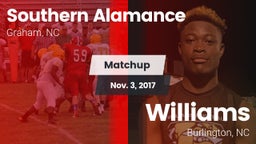 Matchup: Southern Alamance vs. Williams  2017