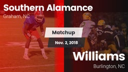 Matchup: Southern Alamance vs. Williams  2018