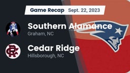 Recap: Southern Alamance  vs. Cedar Ridge  2023