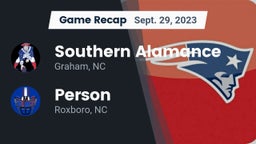 Recap: Southern Alamance  vs. Person  2023