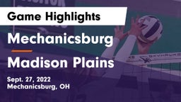 Mechanicsburg  vs Madison Plains  Game Highlights - Sept. 27, 2022