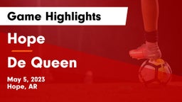 Hope  vs De Queen  Game Highlights - May 5, 2023