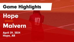 Hope  vs Malvern  Game Highlights - April 29, 2024