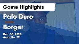 Palo Duro  vs Borger  Game Highlights - Dec. 30, 2020