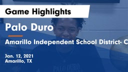 Palo Duro  vs Amarillo Independent School District- Caprock  Game Highlights - Jan. 12, 2021