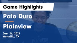 Palo Duro  vs Plainview  Game Highlights - Jan. 26, 2021