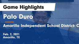 Palo Duro  vs Amarillo Independent School District- Caprock  Game Highlights - Feb. 2, 2021