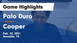 Palo Duro  vs Cooper  Game Highlights - Feb. 22, 2021