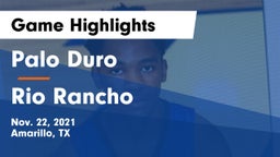 Palo Duro  vs Rio Rancho  Game Highlights - Nov. 22, 2021