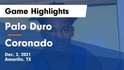 Palo Duro  vs Coronado  Game Highlights - Dec. 2, 2021