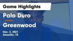 Palo Duro  vs Greenwood   Game Highlights - Dec. 3, 2021