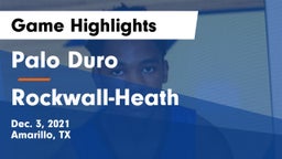 Palo Duro  vs Rockwall-Heath  Game Highlights - Dec. 3, 2021