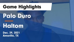 Palo Duro  vs Haltom  Game Highlights - Dec. 29, 2021