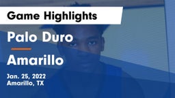 Palo Duro  vs Amarillo  Game Highlights - Jan. 25, 2022