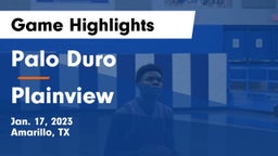 Palo Duro  vs Plainview  Game Highlights - Jan. 17, 2023