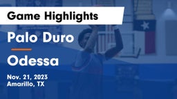 Palo Duro  vs Odessa  Game Highlights - Nov. 21, 2023